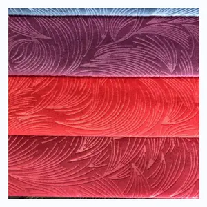 Hot Sale Decoration Polyester Emboss White Burnout Fabric 3D Embossed Velvet Fabric