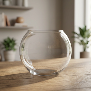 Vase en verre transparent rond, centre de table pour la décoration de la maison et des mariages - Product Image 3