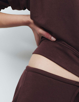 Ensemble décontracté personnalisé pour femme : haut à épaules tombantes et pantalon à cordon, ensemble de loungewear à manches longues pour femme