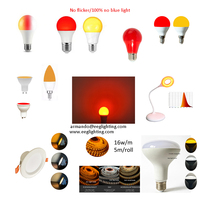 Ampoule LED OEM à spectre complet Driac dimmable, anti-lumière bleue, A19 E26, ampoule LED rouge, fabricant