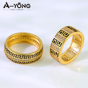 خواتم نسائية عتيقة مطلية بالذهب بسعر الجملة خواتم زيركون نسائية بتصميم فريد للهدايا - Product Image 5