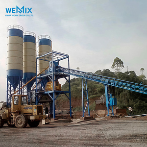 HZS60 Centrale à béton Centrale à béton stationnaire Alimentation par convoyeur à bande Mélangeur à béton alimenté par courroie - Product Image 1