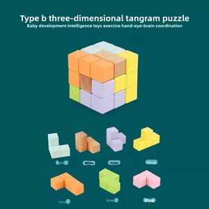 Mini Puzzle 3D in Legno Cubo di Luban e Cubo di Soma per Costruzioni 6x6x6, Giocattolo Educativo per lo Sviluppo del Pensiero Spaziale dei Bambini - Product Image 4
