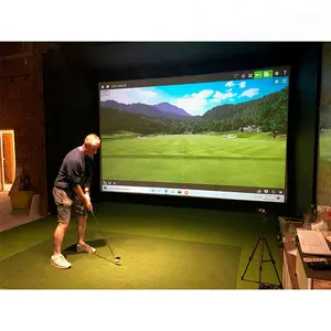 XYScreen Indoor Practice 3D Golf Simulator Video Projection Impact colpire gli schermi