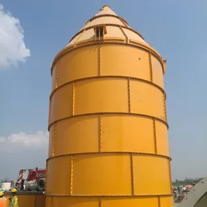 China silos fábrica 200 tonelada tipo parafuso de armazenamento de pó 50ton cimento silo à venda