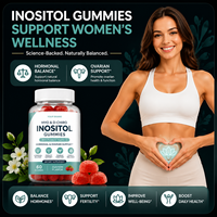 Gummies Myo & D-Chiro Inositol à Marque Blanche OEM/ODM, Enrichies en Folate et Vitamine D, Saveur Personnalisable Disponible