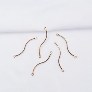 Molti anni di fornitura di fabbrica <span class=keywords><strong>biella</strong></span> per orecchino con doppia onda riempita d'oro 14k per kit di gioielli - Product Image 1