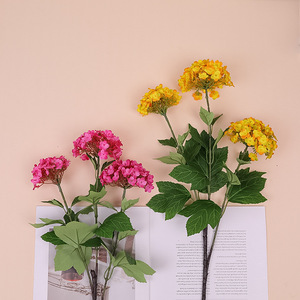 Hortensia Artificial de Tres Cabezas, Estilo Clásico, Flor de Seda, Decoración Suave para Bodas, Fotografía, Accesorios, Decoración del Hogar - Product Image 3