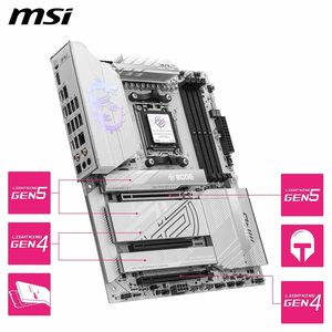 Scheda madre MSI MPG X870E TI WiFi, ATX-supporta processori <span class=keywords><strong>AMD</strong></span> 9000/8000 /7000, AM5-80A SPS VRM, memoria <span class=keywords><strong>DDR5</strong></span> - Product Image 5