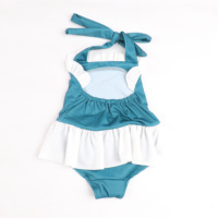 Traje de Baño de una Pieza para Niña, Modelo Bikini Coreano, Estampado Personalizado, Colores Brillantes