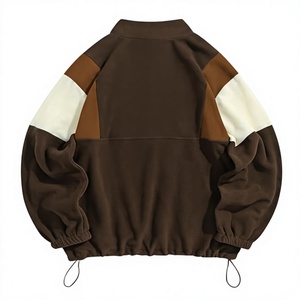 Unisex Vintage Solid Half <b>Zip</b> <b>Hooded</b> Fleece Sweatshirt 100% Cotton Pocket Soft Warm Regular Fit Winter Everyday Casual Outdoor - Product Image 6