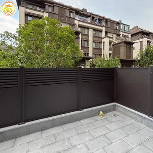 Panneaux de clôture d'intimité entièrement fermés, blocage visuel à 100%, design en aluminium pour villa, piscine, périmètre d'hôtel - Product Image 4