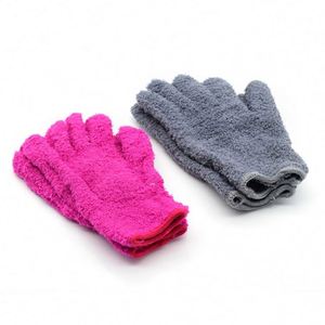 Guantes de Microfibra Lavables y Antiarañazos para Lavado de Autos, Guantes de Limpieza Suaves de 5 Dedos para Quitar el Polvo del Hogar - Product Image 2