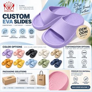 Sandales modernes en EVA à semelle épaisse, logo personnalisé, vente en gros, légères, unisexes, pour la plage - Product Image 2
