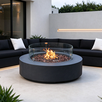 Brasero de jardin méditerranéen artisanal en forme de bol pour jardin, cour, terrasse, pont