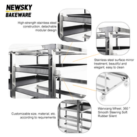 Four à pâtisserie commercial à double rangée en acier inoxydable, chariot mobile à 12 niveaux pour plaques de cuisson, étagère de refroidissement pour pain et pâtisseries d'hôtel