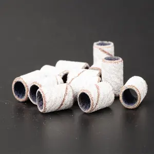 Fast Delivery 100 Pcs/box Durable 80# 150# 240# White Zebra Japanese Sandpaper Nail Sanding Band Drill Bits