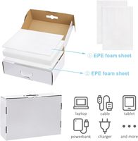 Boîte pour ordinateur portable avec mousse de protection, boîte d'expédition en carton pour ordinateur portable, boîtes de colis sécurisées pour ordinateur portable jusqu'à 17,3 pouces