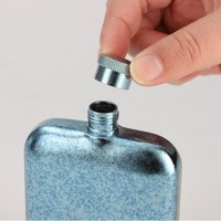 Gourde de poche en titane pur de qualité alimentaire 170 ml, ultralégère, 6 oz, pour whisky, portable, pour le camping en plein air, bouteille à vin et à alcool