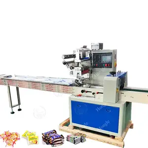 Pillow Chocolate Bar Candy Lollipop Packaging Machine Horizontal Soap Packaging Machine