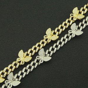 Hip-hop Micro-inlaid Zircon Cuban Chain Necklace, Men and Women Hipster Domineering Collarbone Chain Tanjing Fashion - Product Image 3