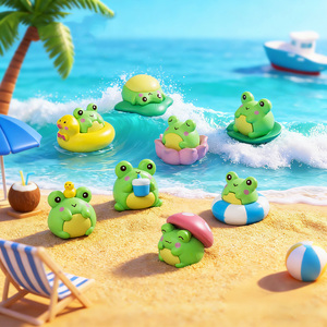 Lindas Mini Figuras de Rana, Miniaturas de Rana de Plástico para Manualidades, Accesorios para Micro Jardín de Hadas, Decoración de Mesa para el Hogar - Product Image 2