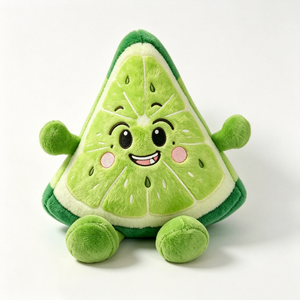 Peluche de citron vert personnalisée et adorable, peluche de fruit des agrumes, peluche en forme de tranche de citron vert, jouet en peluche en forme de tranche de citron vert, animal en peluche en forme de fruit - Product Image 4