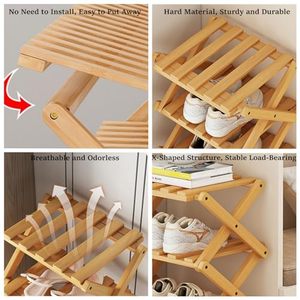 Factory Custom Vertical Wood <b>Shoe</b> Shelf OEM ODM Bespoke Multi Tier Narrow Footwear Organizer Household Entry Storage - Product Image 2