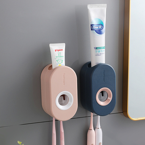 Toothpaste Dispenser New Design Wall Mounted Plastic Automatic Hands Free Toothpaste Squeezer Dispenser