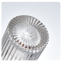 Bouteilles diffuseurs à roseaux en verre transparent gaufré vintage de 50 ml, 100 ml, 200 ml, mini-vases décoratifs arrondis en forme de bourgeon de fleur en stock
