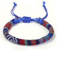 Mode népal coton cordon fait à la main motif irrégulier amitié Bracelet femmes hommes bohème coloré garçon fille surfeur Bracelets