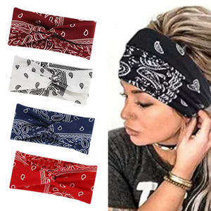 سعر المصنع بالجملة تنفس التنس الباروك مرونة مخصصة عصابات اليوغا الرياضة في الهواء الطلق العصابة لغسيل الوجه النساء - Product Image 1