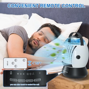 Double Ultrasonic Atomization Oscillating Small Evaporative <b>Air</b> Fans Cooling Ice <b>Mini</b> Portable Cooling Fan with Remote Control - Product Image 4