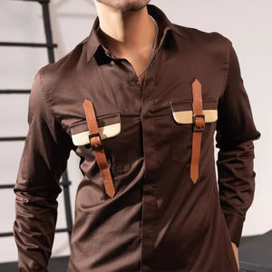 เสื้อเชิ้ตลำลองแบบซองคู่ผ้าฝ้าย100% ระบายอากาศบริการ OEM - Product Image 1