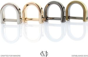 CRAFTMEMORE D Rings With Closing Screw Shackle Key Holder Horseshoe U Shape Dee Ring DIY Leather Craft <b>Purse</b> Replacement For Inc - Product Image 5