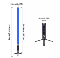 Barra de Luz LED Portátil IP65 Inalámbrica con Batería, 360 Píxeles, Control Remoto por WiFi y APP, Resistente al Agua, DMX512, para Clubes, Fiestas, DJ y Escenarios