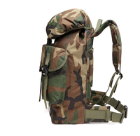 Sac à dos, sac à dos tactique à enroulement, sac à dos de randonnée et de camping en polyester imperméable grande capacité avec plusieurs poches externes