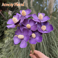 AM-PFKC05 Ammy Bouquet de fleurs violettes fait main 10P/lot Fleurs séchées préservées Noël Écologique Longue Durée