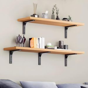Soporte de Esquina en Forma de L de Acero al Carbono Resistente, Montado en la Pared, Negro, Soporte <span class=keywords><strong>Triangular</strong></span> de 90 Grados para Estantes, Recubierto de Polvo, 2 mm de Grosor - Product Image 4