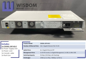ClSCO C9200L-24P-4G-E Nouveau commutateur Ethernet ClSCO original à 24 ports avec prise en charge SNMP VLAN QoS PoE en stock - Product Image 3