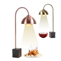 Lampe chauffante infrarouge professionnelle élégante à tête unique, haute puissance, couleur cuivre doré, pour rôtir la viande et les aliments prêts à consommer