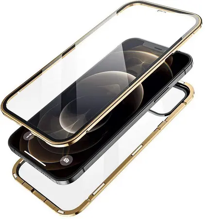 Gold Magnet gehäuse Aluminium Glas gehäuse für iPhone 13 13 Pro max