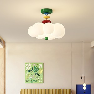 Plafonnier en forme de nuage LED à intensité variable blanc chaud pour chambre à coucher, salon, chambre d'enfant - Product Image 1