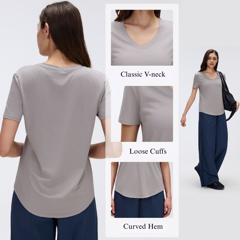 Summer Yoga Short Sleeve Running T Shirt Women Quick Dry Loose Fit Slimming Gym Training Top Lightweight Breathable Activewear