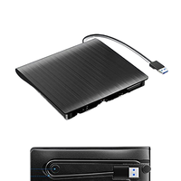 USB 3.0 Slim Portable DVD Burner External Optical Drive CD RW Reader Player for Laptop & Desktop PC CD-R Standard