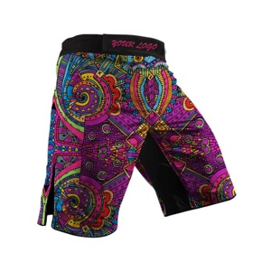 Short de sport à Logo personnalisé pour hommes, pantalon de survêtement en éponge française, short de motard, short en maille de couleur unie, logo personnalisé décontracté - Product Image 2