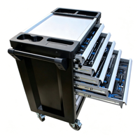 GTYPRO 274 pièces, armoires à outils à 7 tiroirs / chariot à outils à 7 tiroirs avec dessus en acier inoxydable