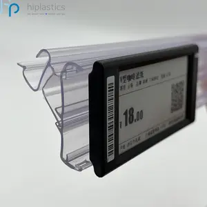 Hiplastics ABINC53 Plastic Custom ESL Info Tags Holder Rail Interactive Electronic Shelf Labels Holder for The Point of Sale