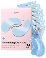 Etiqueta privada Vegan 24K Gold Under Eye Mask Reduce las ojeras Bolsas Antiarrugas Gel Parches para los ojos para todo tipo de piel Autocuidado