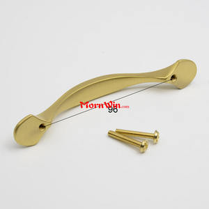 Maniglie ad Arco Moderne in Ottone per Ante di Armadi, Maniglia a <span class=keywords><strong>Fiocco</strong></span> in Rame Massiccio per Uso Alberghiero - Product Image 2